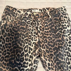 Leopard Print Straight Leg Pants